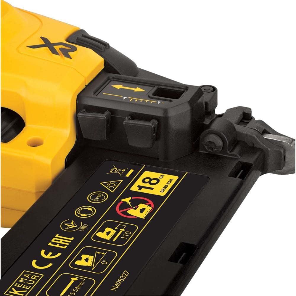 DeWalt Dcn680 N Brushless XR Calibre 18 BRAD Cloueuse 18 Volt unité Bare Argenté XS : Bricolage