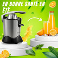 Sommertal CP850 - Presse-agrumes électrique avec moteur puissant de 850 W - Avec 2 cônes de pressage - Presse-agrumes manuel - Presse-agrumes en acier inoxydable - Presse-citron : Cuisine et Maison