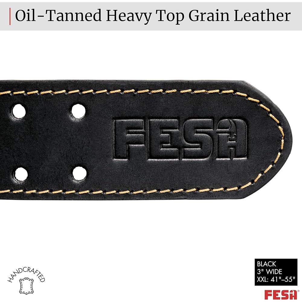 FESA Ceinture à outils en cuir pour homme – Ceinture à outils en cuir réglable de 76,2 à 116,8 cm – Ceinture à outils pour électriciens, charpentiers, travailleurs du bâtiment – Fabriquée à la main : Bricolage