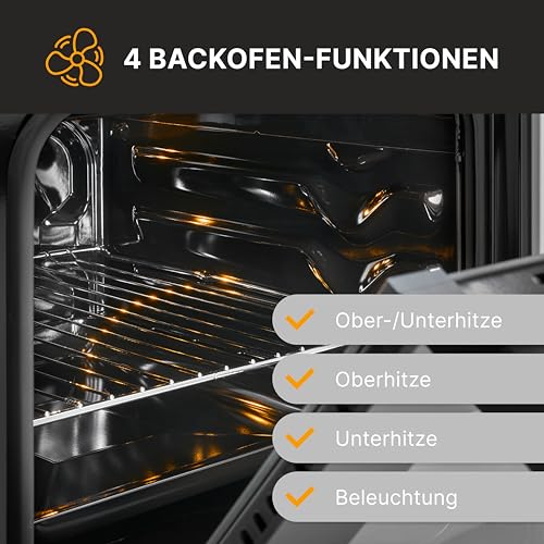 Bomann Cuisinière électrique 4 plaques four 48L