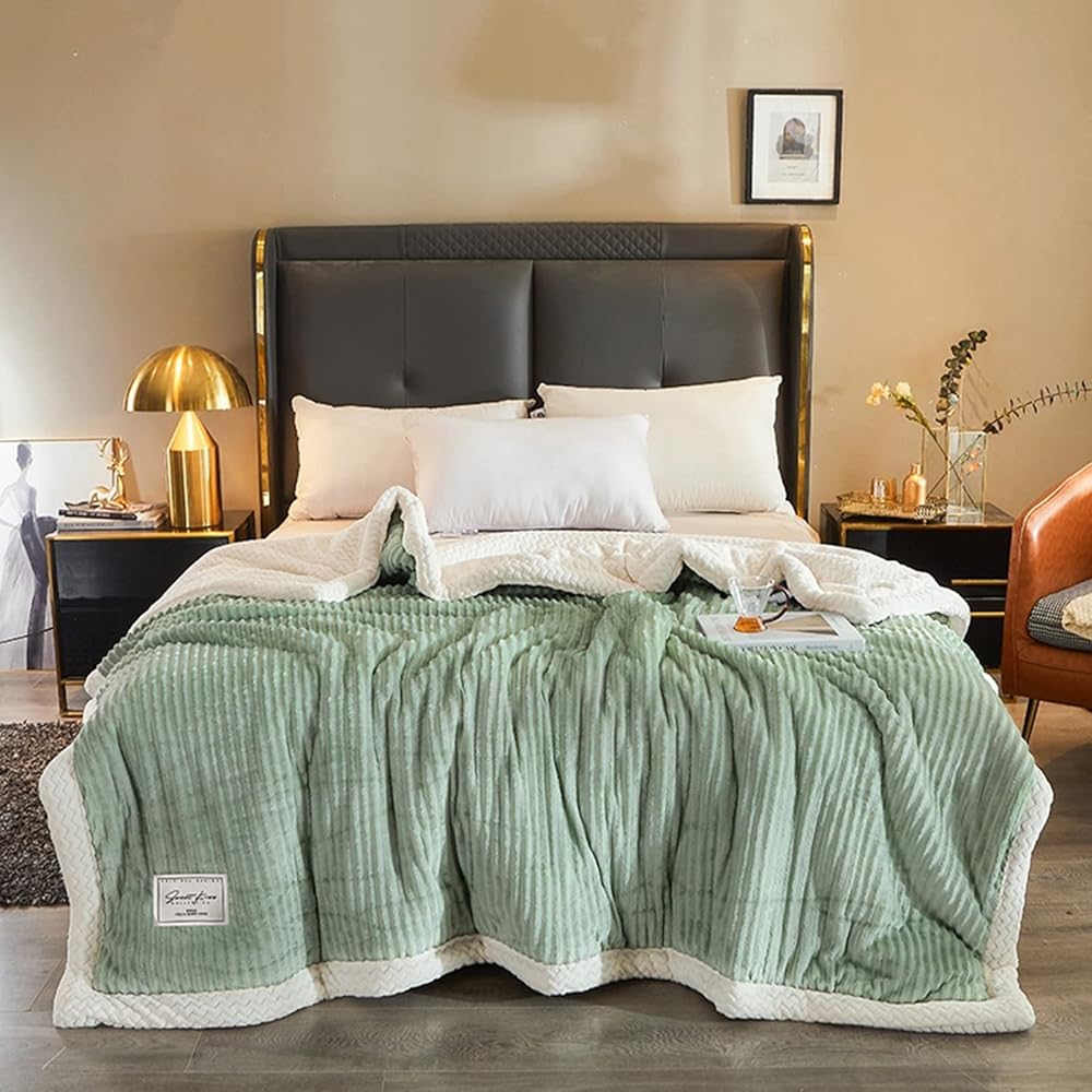 Ergocar Couverture, Plaid Double Face Doux et Chaud, Couverture de Décoration Intérieure Chaude et Légère, Plaid Jeté Canapé Flanelle, pour Convient à Toutes Les Saisons : Cuisine et Maison