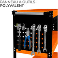 Chariot à Outils 81 x 36 x 79cm Acier Thermolaqué 3 Niveaux Capacité Totale 150KG - Tiroir Verrouillable - Servante sur roulettes Atelier Garage Bricolage Rangement [6 Crochets & 2 Clés Inclus] : Bricolage