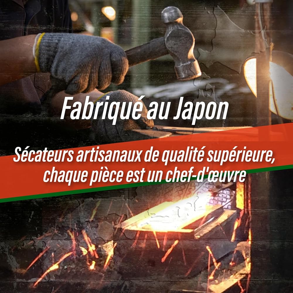 SUIZAN Cisaille à haies 540mm - Sécateur de jardin professionnel japonais à deux mains pour une taille précise : Jardin
