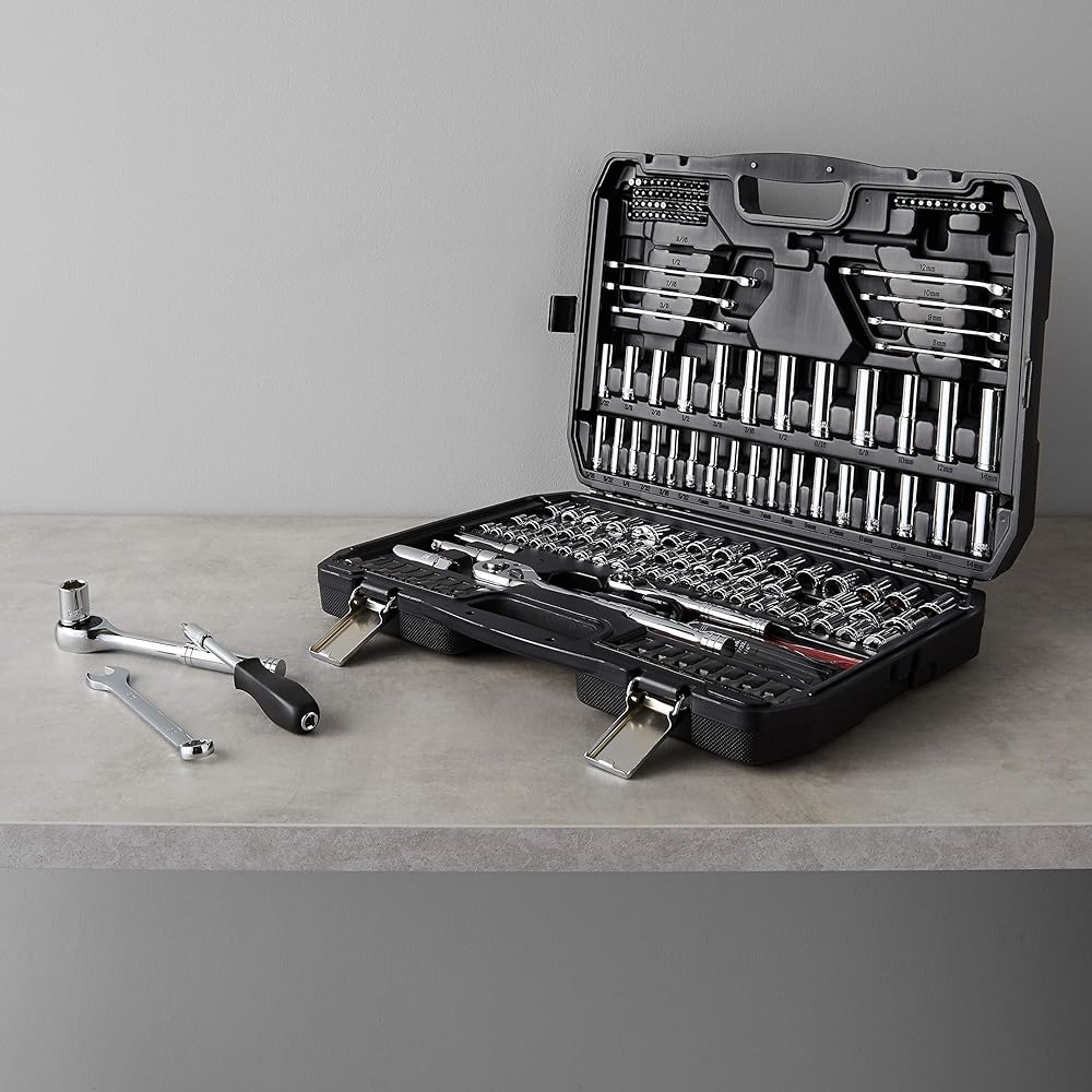 Amazon Basics Coffret à douilles, 201 pièces : Bricolage