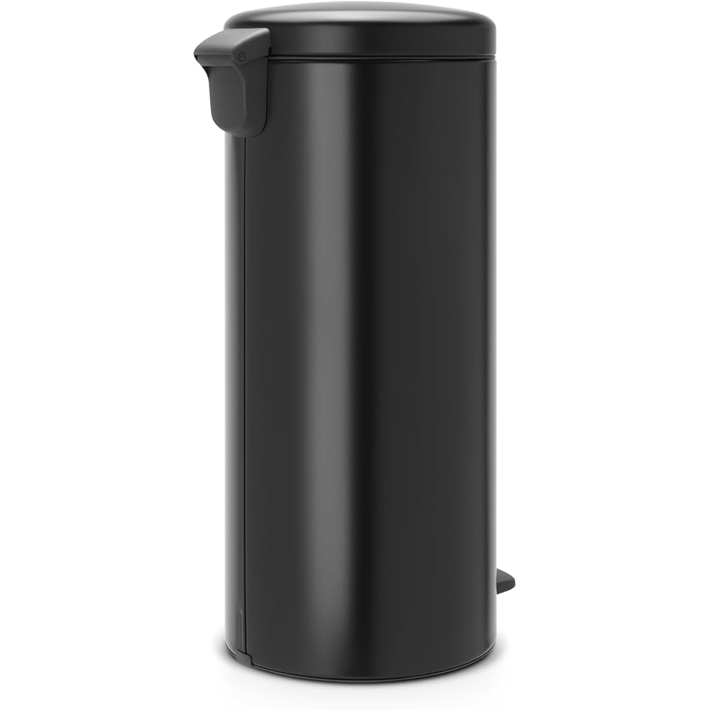 Brabantia - Poubelle 30l Newicon - Poubelle à Pédale avec Seau en Plastique - Grande Poubelle Base Antidérapante - Poubelle de Cuisine Hygiénique et Anti Odeurs - Poubelle Noir Mat : Brabantia: Cuisine et Maison