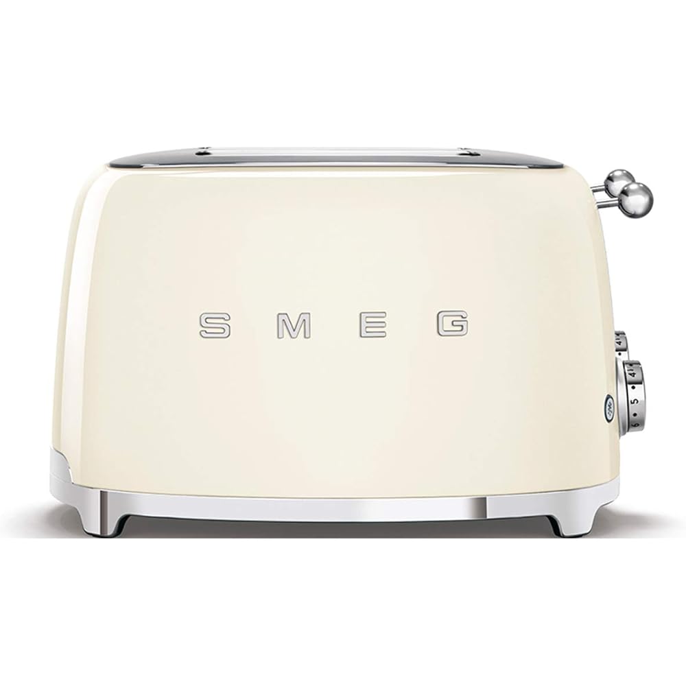 Smeg Grille-pain 4 Tranches TSF03CREU 2000W Crème