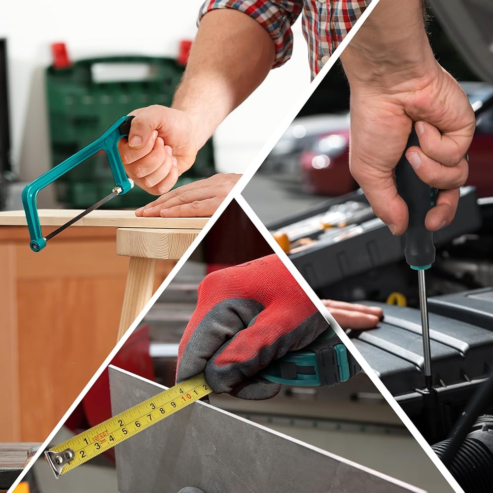 Caisse Outils Complete 198 Pièces, Boîte à Outils de 198 Pièces, jeu d'outils à Main, jeu de Tournevis avec Clé à Cliquet, Boîte à Outils pour la Maison, Réparation Automobile, Boîte à Outils Portable : Bricolage