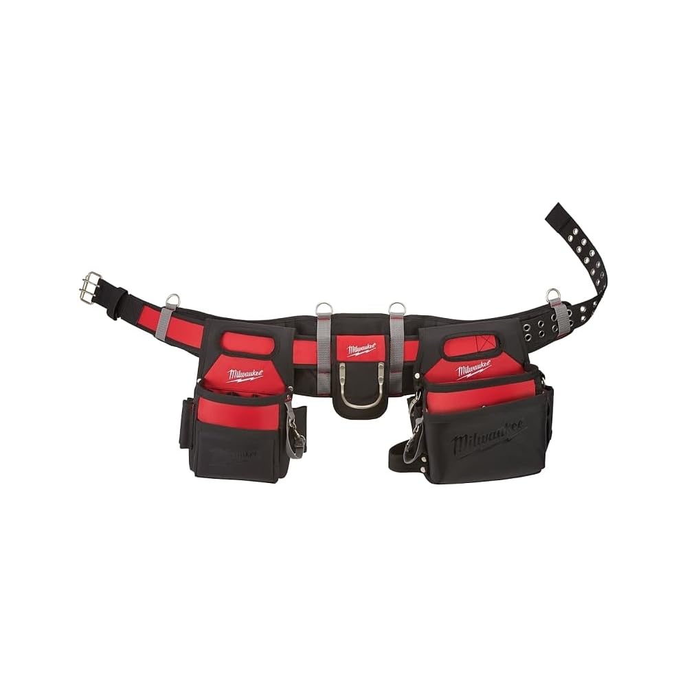 Milwaukee 48 22 8110 Ceinture de travail 29 poches Rouge/noir : Bricolage