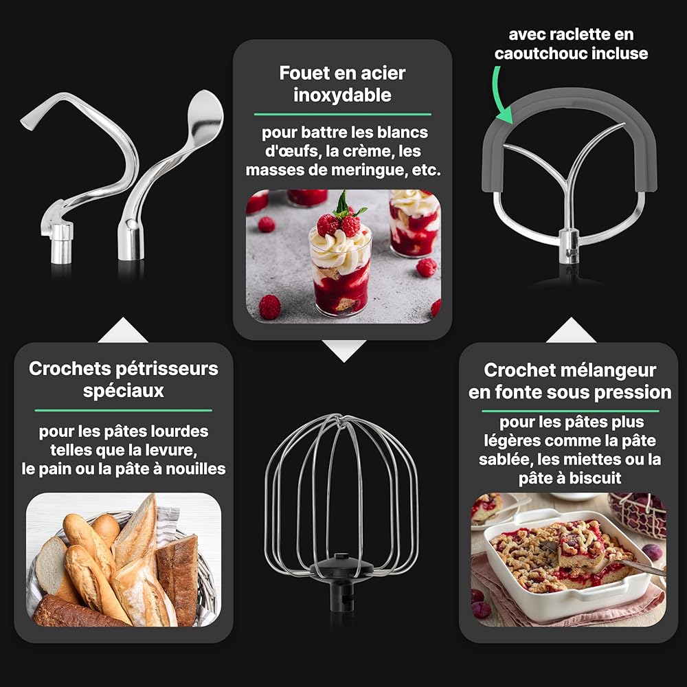 Profi Cook PC-KM 1254 Robot pâtissier bol XXL 12L 2500W
