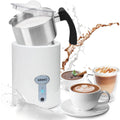 Duronic MF500 WE Mousseur à Lait électrique automatique 550W Pour café cappuccino latte chocolat chaud thé Mousse chaude ou froide et lait chaud Capacité 500 ml Pot en inox : Cuisine et Maison