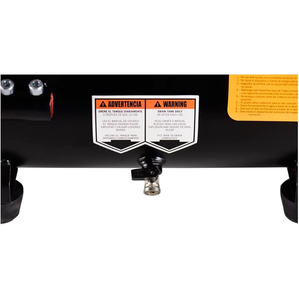 CEVIK PRO - CA-PRO12SILENT - Compresseur d’Air Silencieux - 62 dB - 12L - 1HP - Max 8 Bar - 115 l/min - Sans Huile - Deux Sorties d’Air - Compact Portable - Compresseur Peinture Outils Pneumatiques : Bricolage