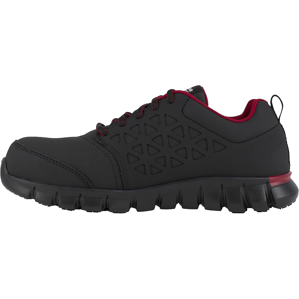 Reebok Sublite RB4058 Chaussures de travail à coussin rembourré pour homme Noir/rouge : Mode