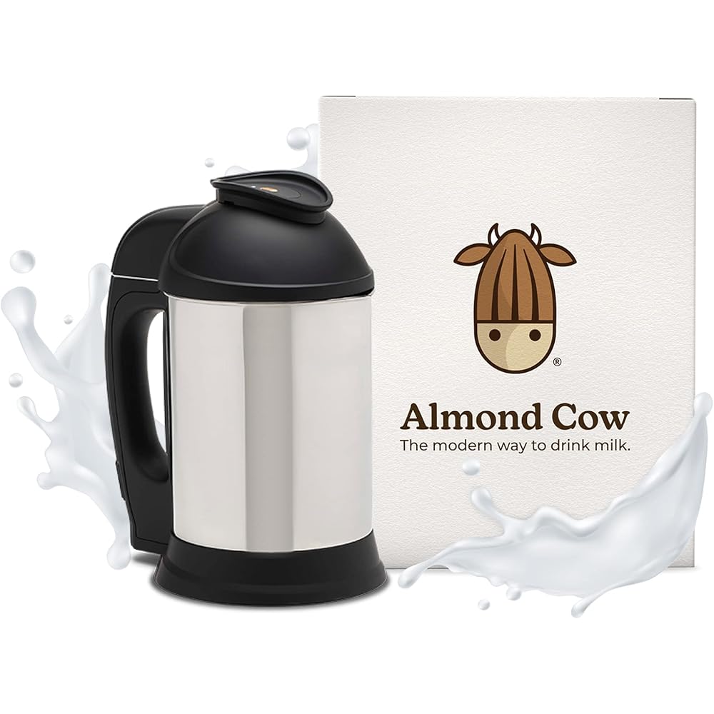 Almond Cow Machine à lait, machine à lait à base de plantes pour lait d'amande fait maison sans produits laitiers, lait de soja, lait d'avoine, lait de noix de coco, fait 5 à 6 tasses par lot, 220 V : Cuisine et Maison