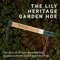 Adler - La binette de jardin Lily Heritage, en bois robuste, durable pour désherber, rempoter et creuser, 30 cm (vert) : Jardin