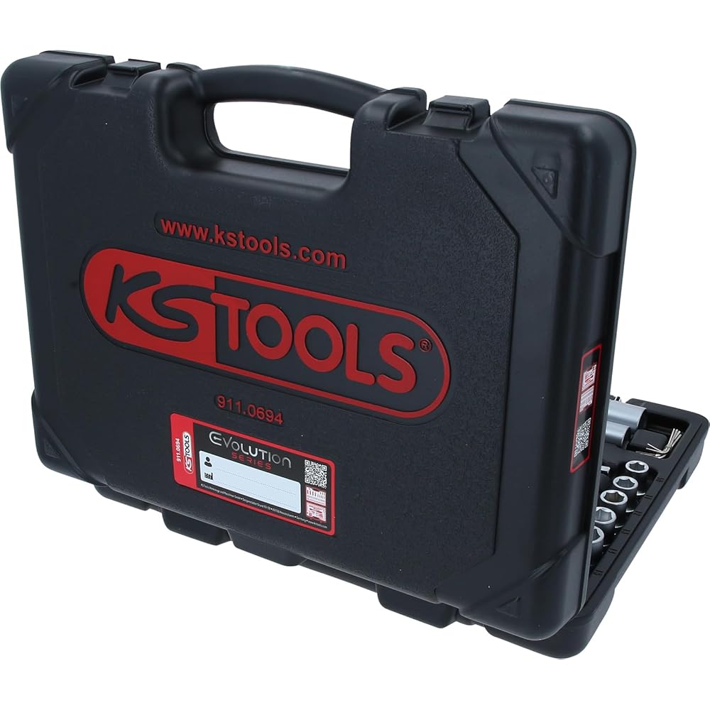 KS Tools 911.0694 Coffret de douilles F6 1/4''-1/2'' CHROMEmat 94 pièces : Bricolage