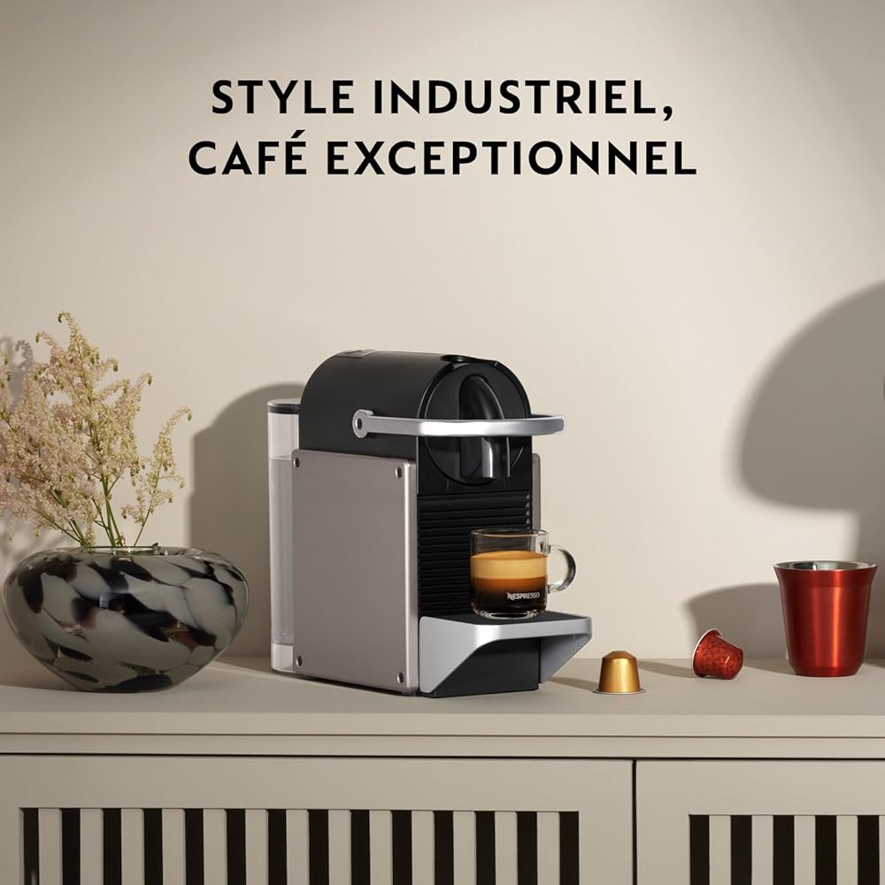 Nespresso Krups Machine à Café Pixie Titane