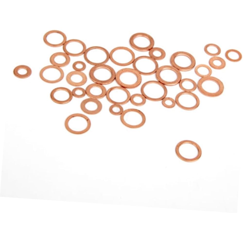 OUNONA 900 Pièces rondelle plate rondelles de pompes à air rondelles en acier rondelles d'étanchéité métriques bague plate joint moteur rondelles en laiton rondelle en métal : Bricolage