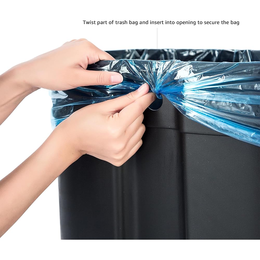 Amazon Basics Poubelle 30 L avec deux compartiments et pédale en tube d'acier - fermeture amortie avec couvercle, pour cuisine, salle de bain ou bureau, rectangulaire, satinée, en acier inoxydable : Cuisine et Maison