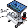 Timbertech Kit d'aérographe avec compresseur d'air ABPST05 avec un débit d'air puissant et une pression de travail élevée pour passe-temp, tatouage, graphique et toute autre application à l'aérographe : Cuisine et Maison