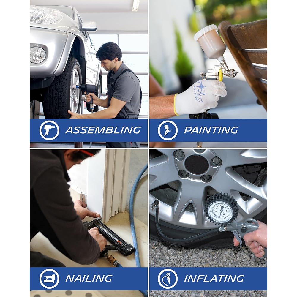 Michelin MVX50/2 Compresseur d'air vertical sans huile cuve 50 L avec manomètre