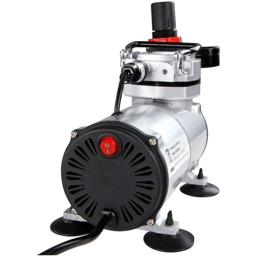 Timbertech Kit d'aérographe avec compresseur d'air ABPST05 avec un débit d'air puissant et une pression de travail élevée pour passe-temp, tatouage, graphique et toute autre application à l'aérographe : Cuisine et Maison