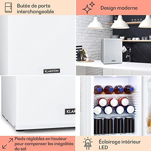 Klarstein Mini frigo de chambre 30L silencieux, réglable 5-15°C