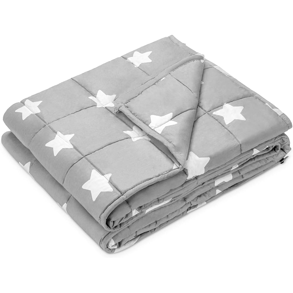 Navaris Couverture Lestée - Couverture Pondérée Relaxante 135x200cm - Contre Insomnie Anxiété - Cocooning - 100% Coton - 4,8kg : Cuisine et Maison