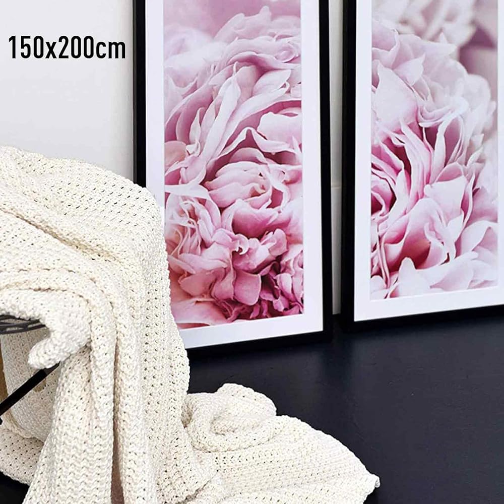 nielsen HOME Couverture Alen tricotée, 150x200 cm, Blanc crème, 100% Coton, tricoté, Tricot Grossier, Ökotex, Couverture en Tricot, Couverture Confortable, élégante et à la Mode : Cuisine et Maison