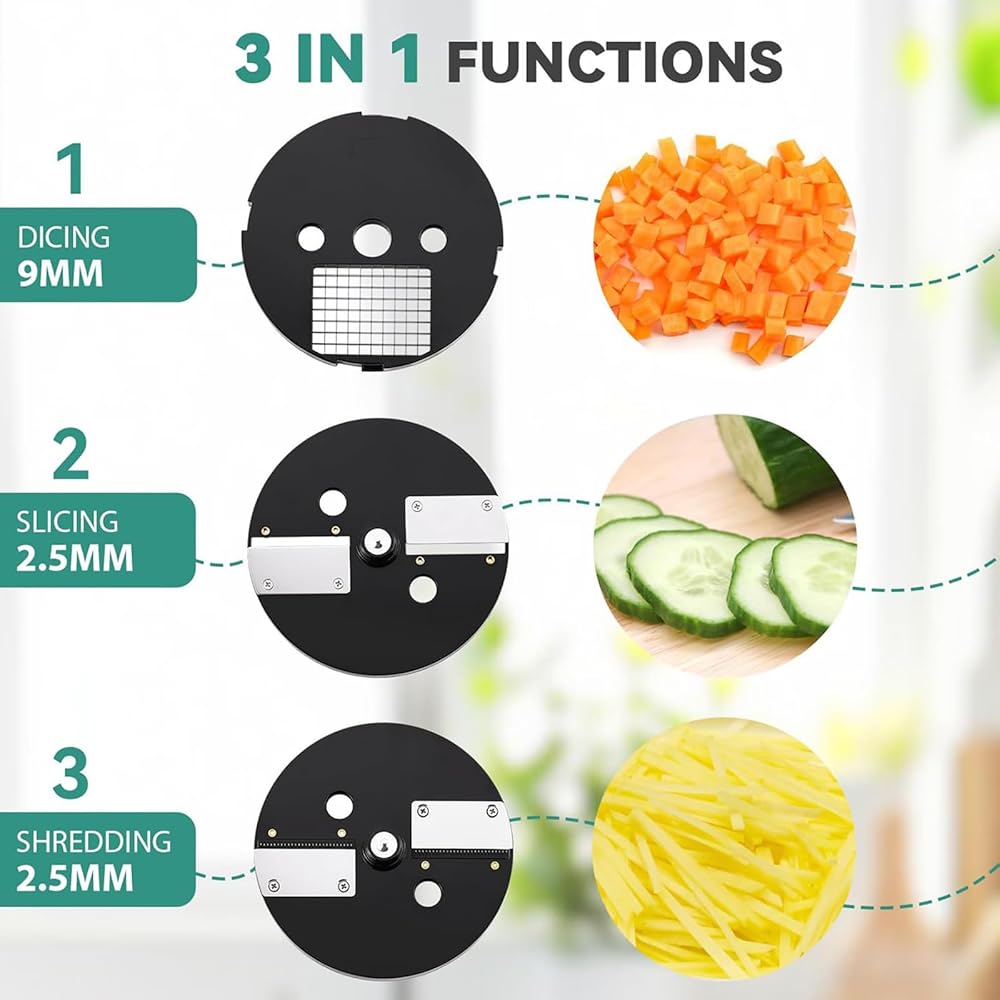 Coupe-légumes électrique 3-en-1 robot culinaire commercial