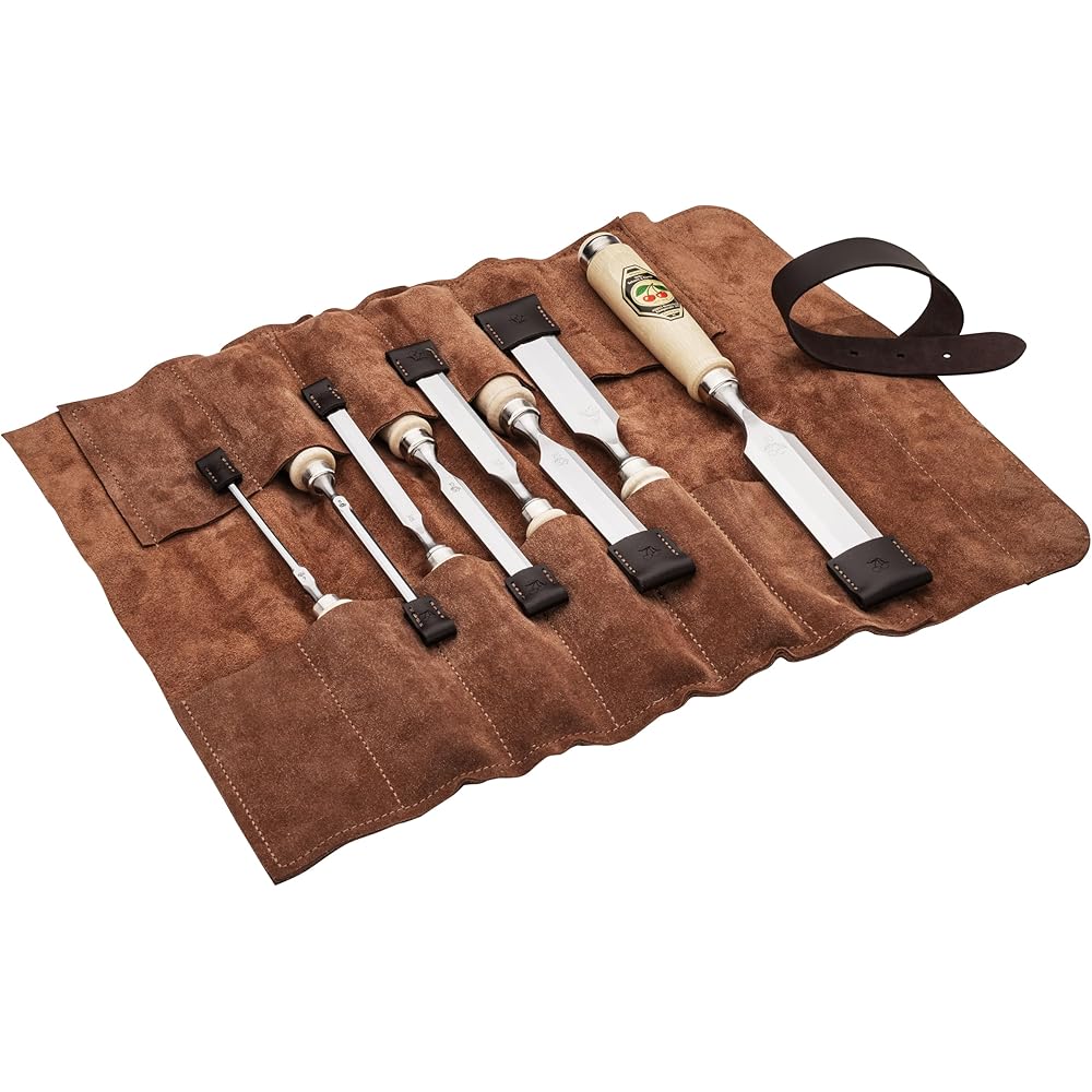 KIRSCHEN Jeu de 8 ciseaux à bois avec étui