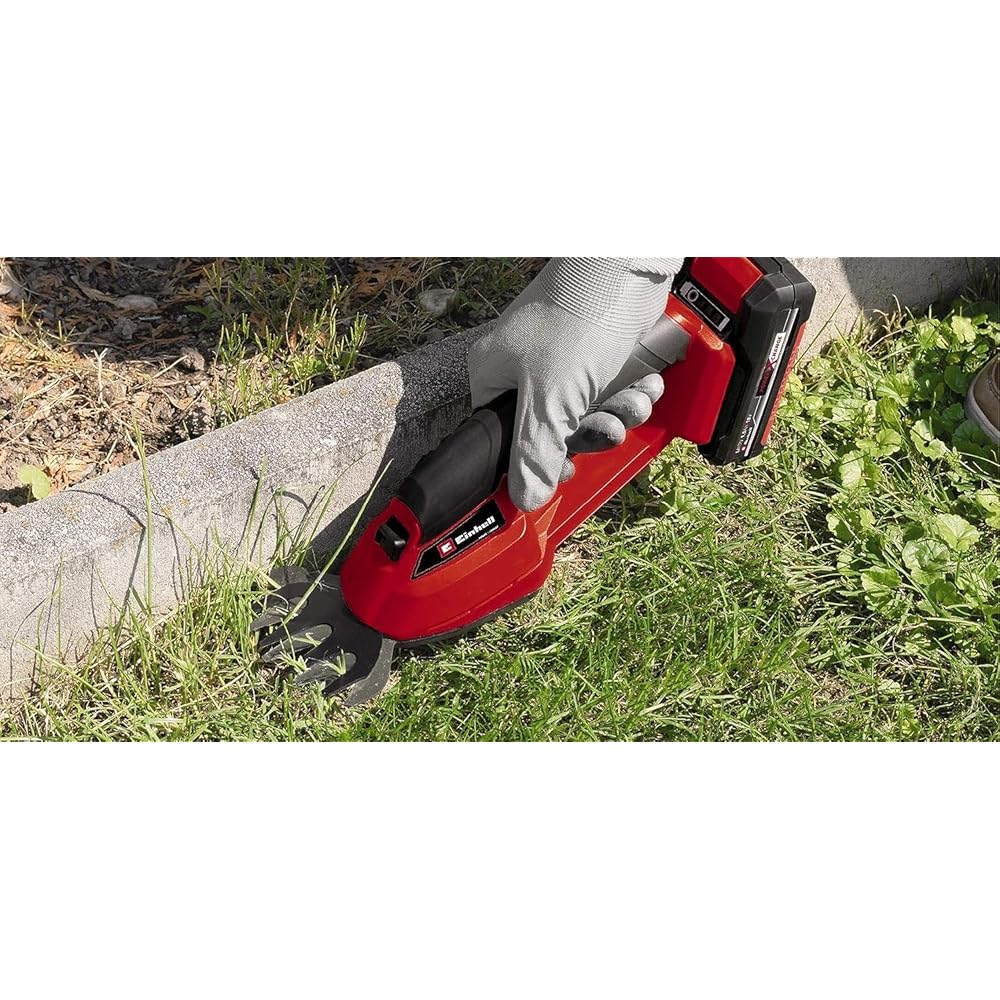 Einhell Tondeuse à gazon sans fil GE-CM 36/37 Li + Cisaille à gazon sans fil GE-CG 18/1 Li Power X-Change (18 V, largeur de coupe 37 cm) Livré avec 2 batteries 3,0 Ah et 2 chargeurs) : Jardin