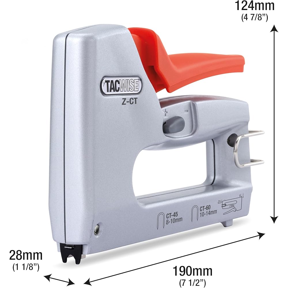 Tacwise 1787 Z-CT Duo Agrafeuse pour Câbles en Métal avec 25.000 Agrafes Blanches, Utilise les agrafes CT-45 et CT-60 : Bricolage