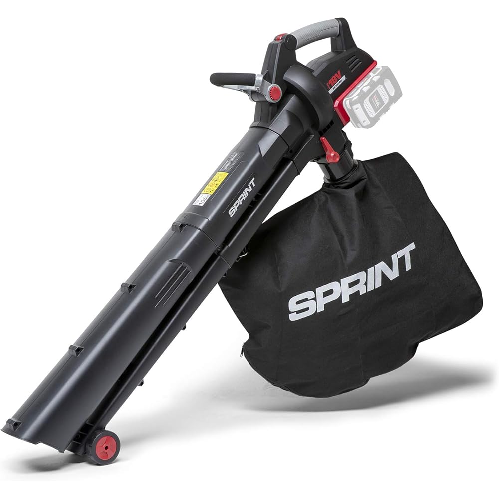 Souffleur/Aspirateur de feuilles mortes Sprint 18LBV dual 18V (36V) Li-ion à batteries, Powered by Briggs & Stratton, vitesse de l'air 247 km/h, moteur sans balai, sac souple 45L : Jardin