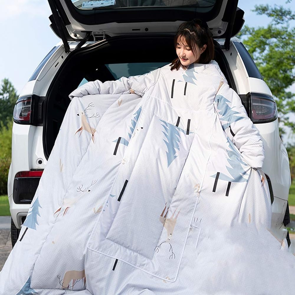 VOCD Couverture avec Manches, Couette Chaude Et Polyvalente avec Oreiller Paresseux, Couverture De Couette Épaisse Lavée d'hiver, Super Doux, Jeté Portable en Peluche pour Canapé, Sieste : Cuisine et Maison
