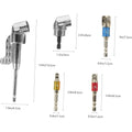 Angoily 4 Ensembles tournevis d'angle anti rouille Adaptateur de douille d'angle Embout de perceuse à angle droit adaptateur pour clé à chocs assortiment de forets acier : Bricolage