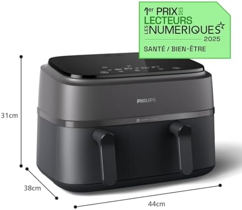 Philips Air Fryer Série 5000 9L, cuisson vapeur, 19 modes
