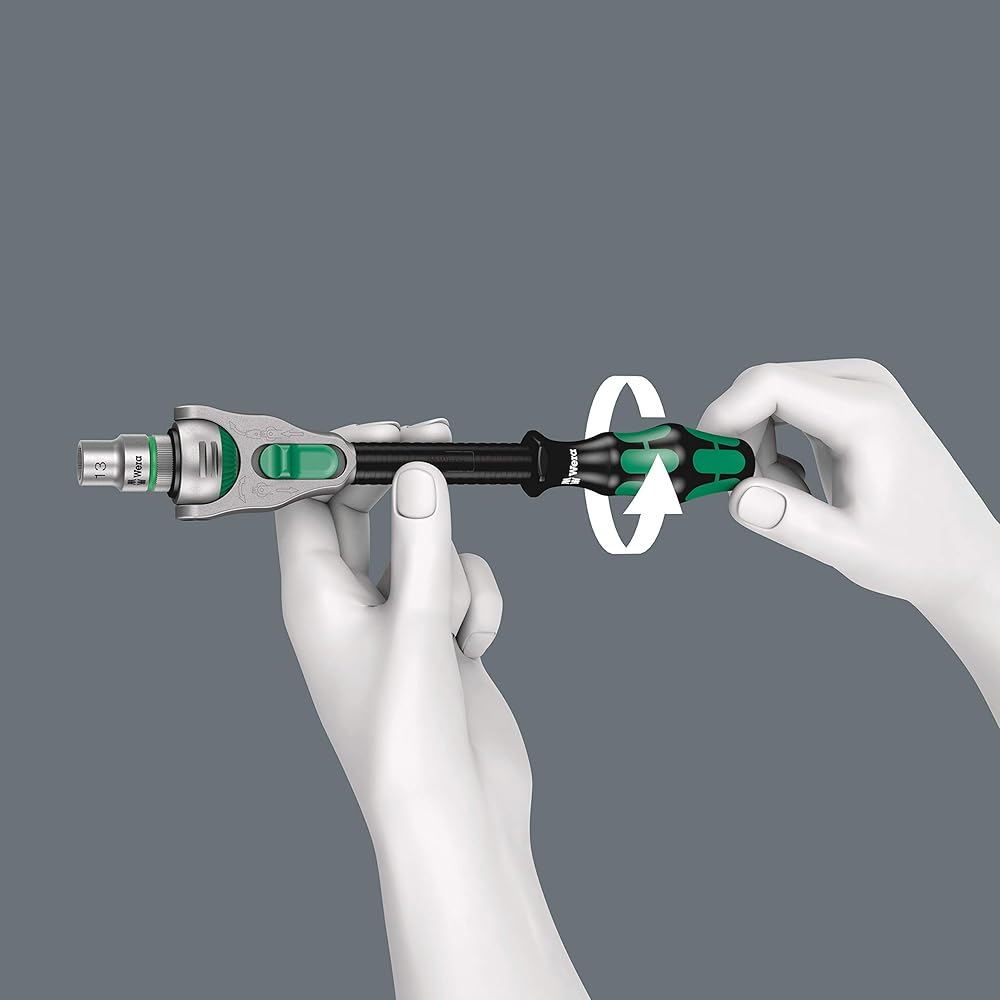 Wera 05150111001 Insert en mousse 9721, jeu de cliquet 8000 B Zyklop 3/8" 1, 23 pièces Noir-vert : Bricolage