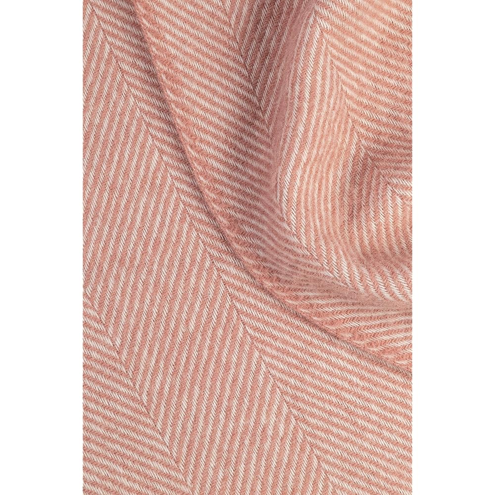 Plaids & Co Couverture en Laine Vierge 100% Nouvelle-Zélande Ökotex 100 (130 x 220 cm) (Nude-Creme) : Cuisine et Maison