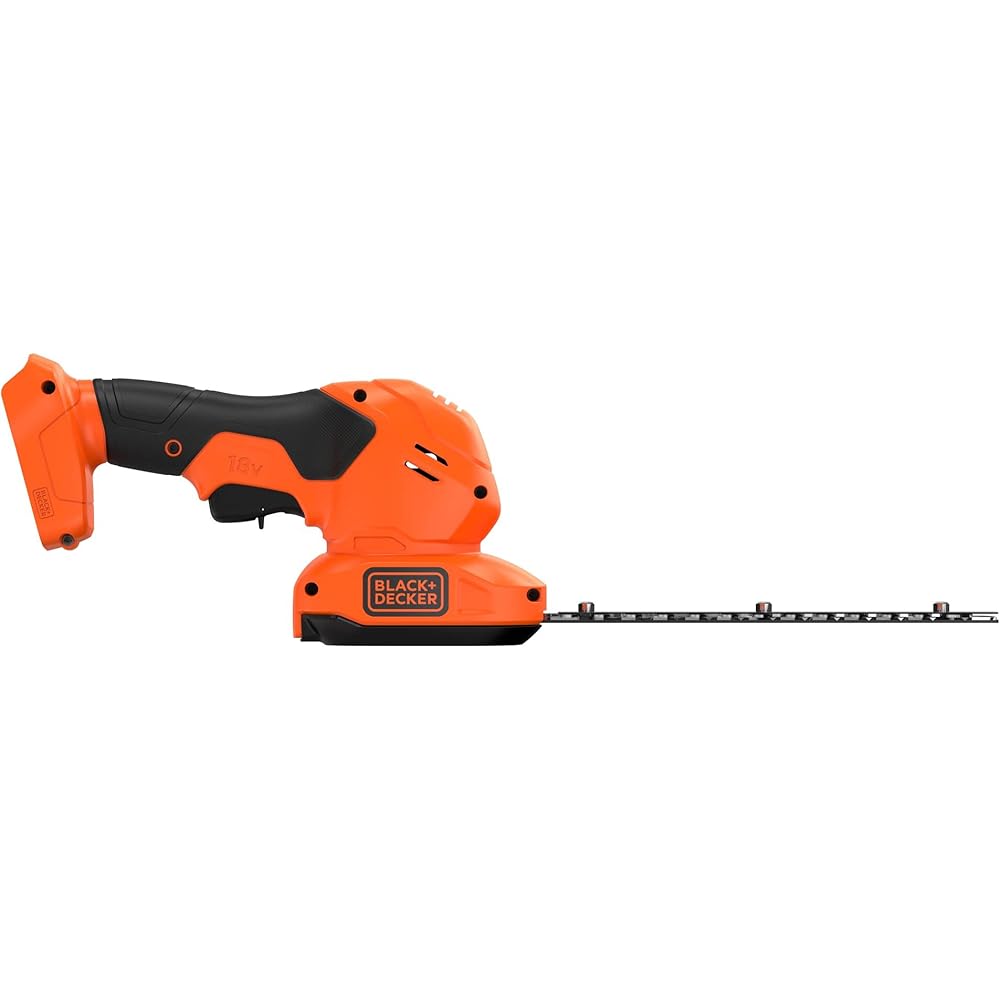 BLACK+DECKER Combo 2 en 1 Scupte-Haies et Cisaille à Gazon - 18V - Lame Sculpte-Haies et Lame Cisaille 20 cm - Changement Lame sans Outil - Poignée Ergonomique - sans Batterie, Chargeur - BCSS18B-XJ : Jardin