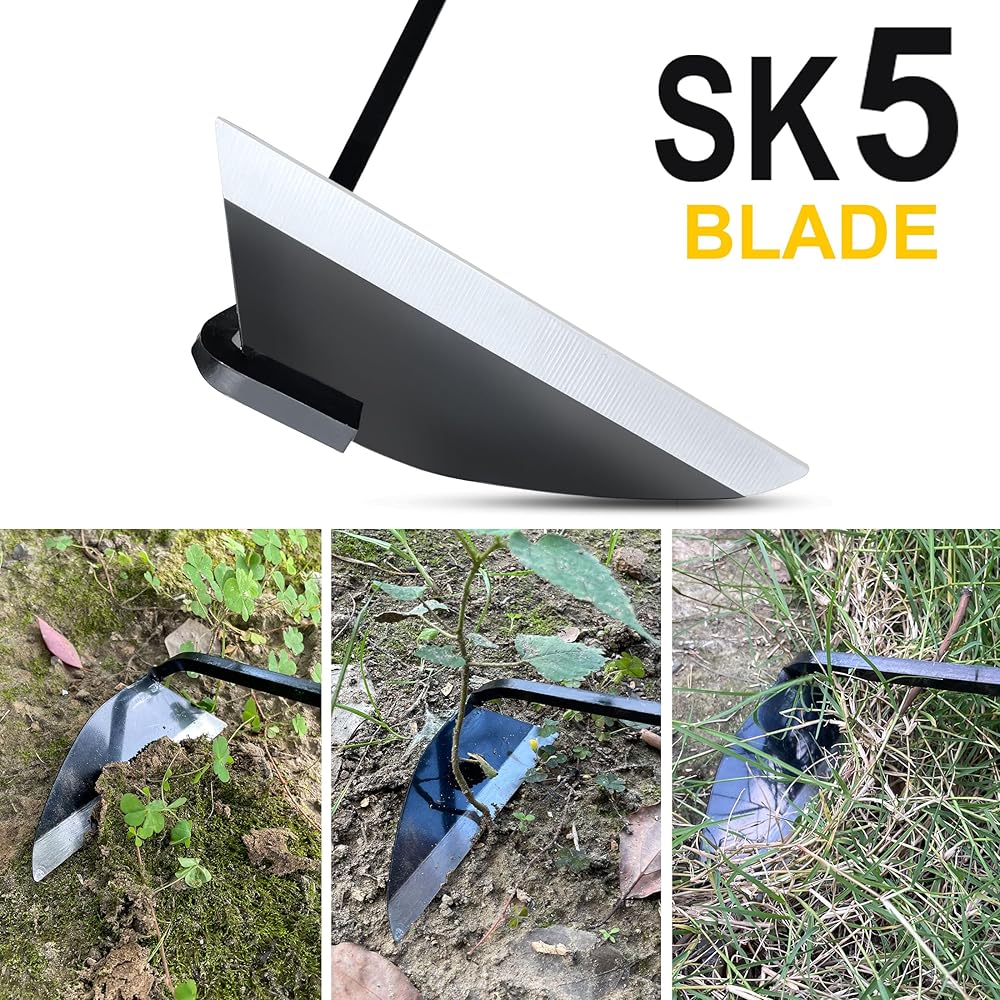 Hanpex - Outils de jardinage à lame large – Binette à main de qualité supérieure avec bord très tranchant pour un travail rapide : Jardin