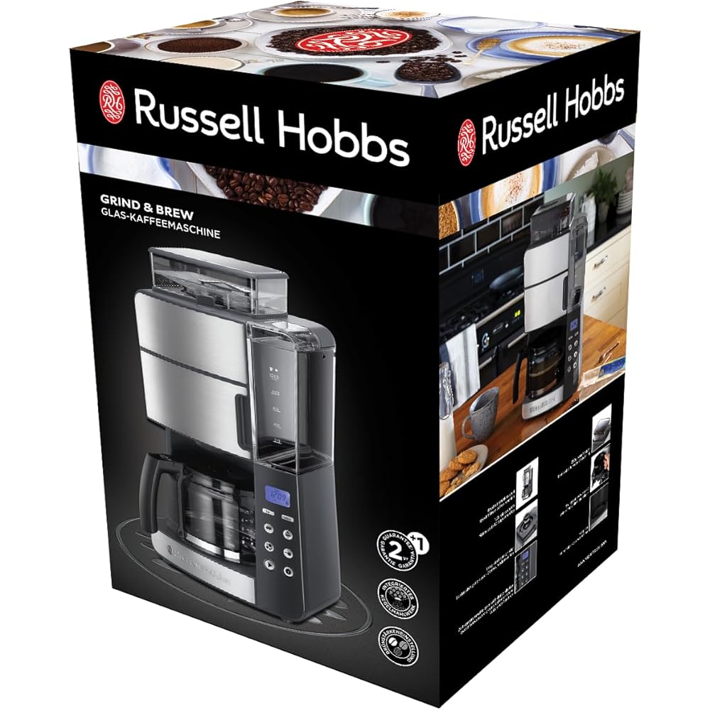 Russell Hobbs Grind&Brew Cafetière à grain programmable