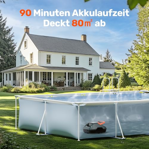 Gosvor Robot nettoyeur de piscine sans fil 80 m²