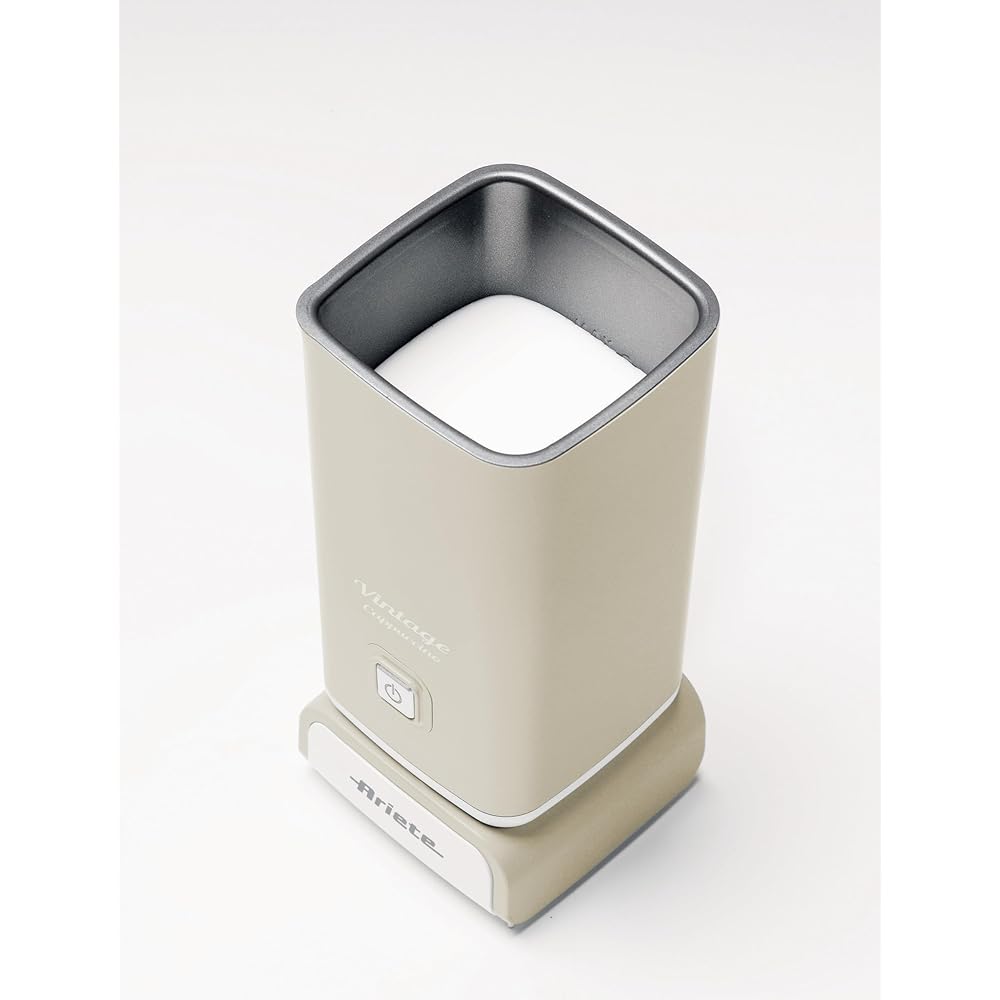 Ariete Cappuccinateur Vintage 2878, Mousseur à Lait Électrique Rétro Pour Cappuccino Et Chocolat Chaud, Buse à Cappuccino Électrique 2 Minutes, Capacité 250Ml, Puissance 500W, Beige : Cuisine et Maison