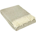 Couverture en Laine 140x200 cm, 100% Pur Produit de Moutons Néo-Zélandais, Plaid en Laine Doux pour Lit et Canapé, Jeté de Lit Élégant avec Franges – Nostra ZELANDIA Couverture Grande Taille : Cuisine et Maison