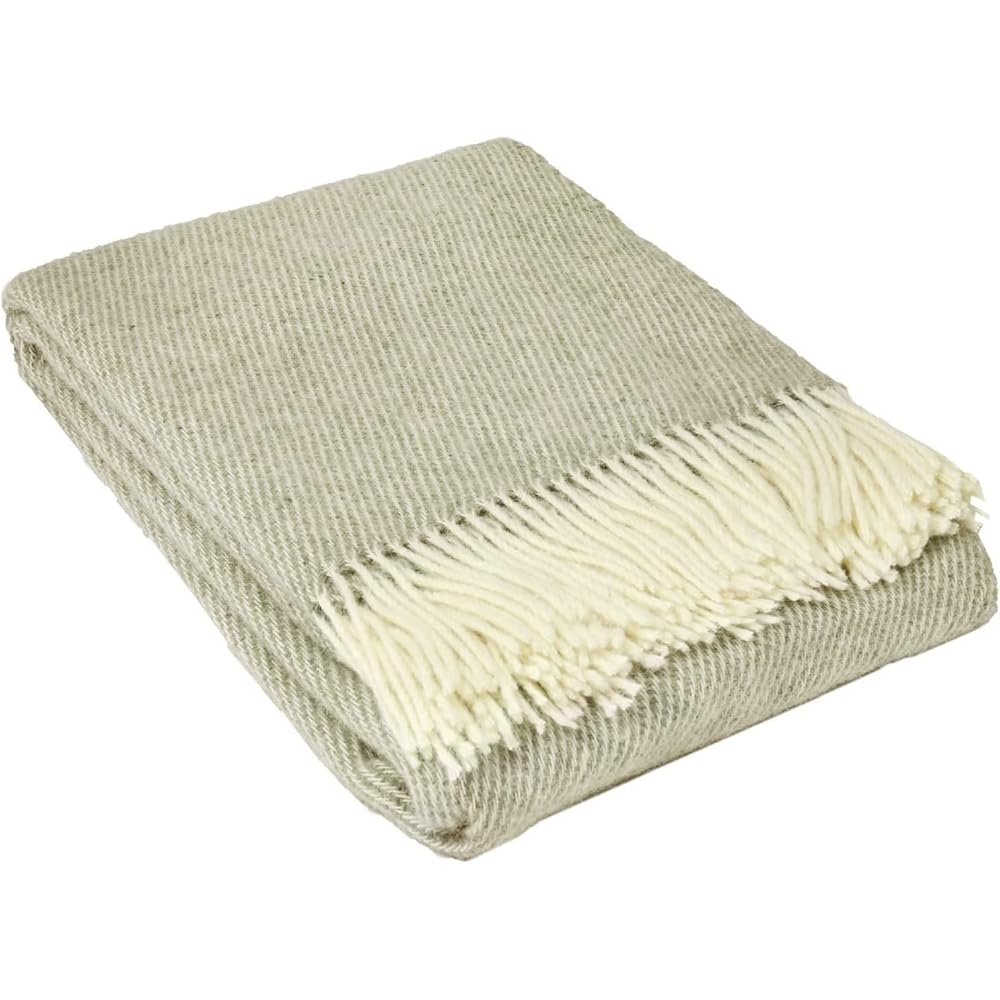 Couverture en Laine 140x200 cm, 100% Pur Produit de Moutons Néo-Zélandais, Plaid en Laine Doux pour Lit et Canapé, Jeté de Lit Élégant avec Franges – Nostra ZELANDIA Couverture Grande Taille : Cuisine et Maison