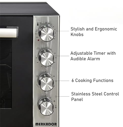Merkador Four autonome XXL 70L, 2000W avec rôtisserie