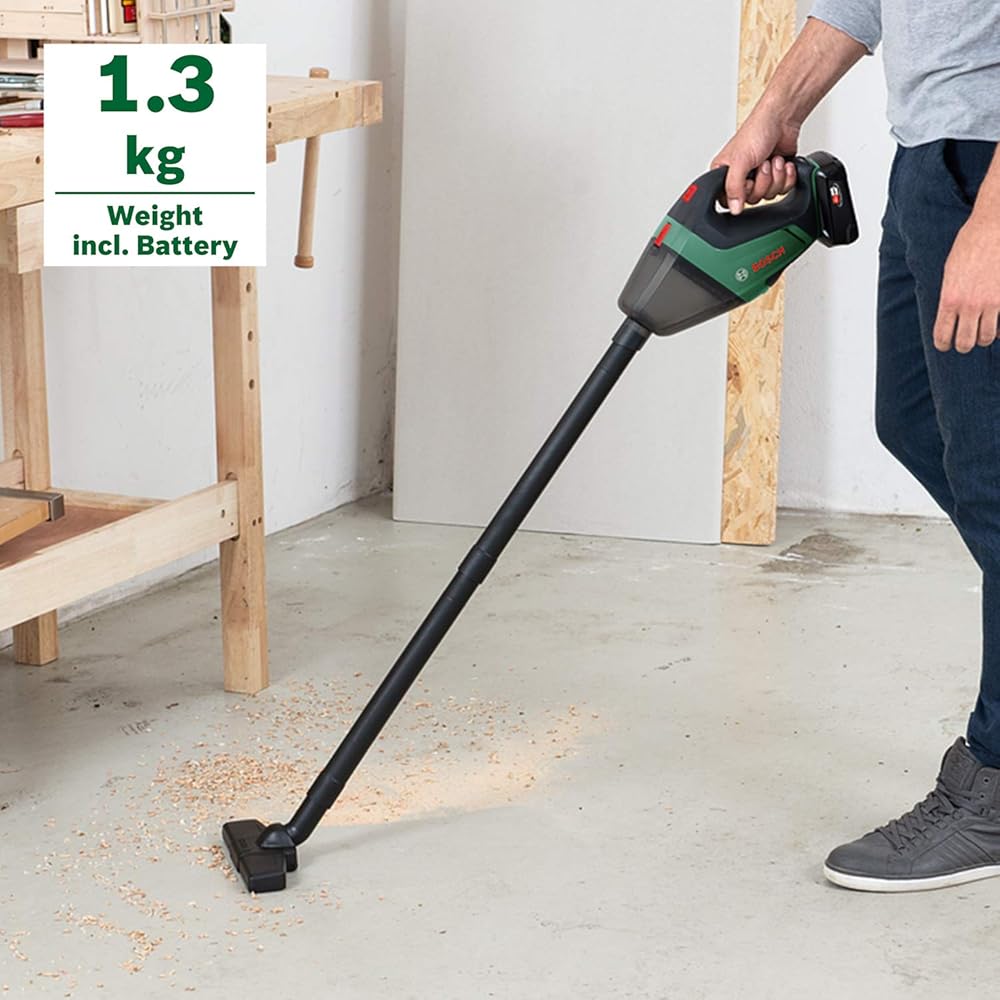 Bosch UniversalVac 18 Aspirateur sans fil 18 V avec batterie 2,5 Ah et chargeur