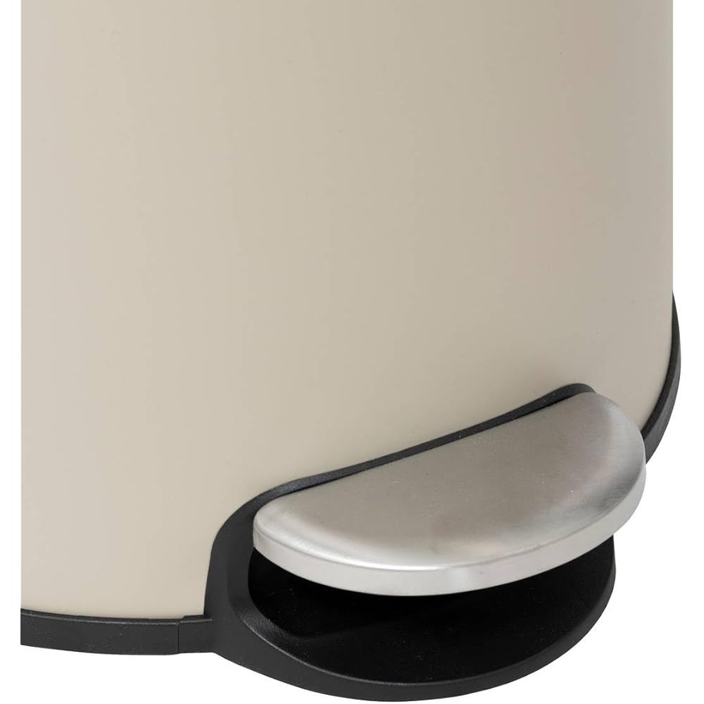5five - poubelle couvercle bambou 30l modern color beige : Cuisine et Maison