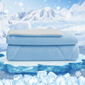 HOMFINE Couverture Rafraichissante D'été Adulte - Couverture été Q-Max > 0,5 Plaid Canapé ete Agréable et Douce Couverture Rafraîchissante pour Lit Canapé Voyage Adulte, Bleu, 270 x 230 cm : Cuisine et Maison