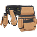 Yomiyuyr Ceinture à outils avec taille réglable, pochette à outils 23 poches pour électriciens, ceinture à outils de charpentier en tissu Oxford 1200D avec sangle amovible : Bricolage
